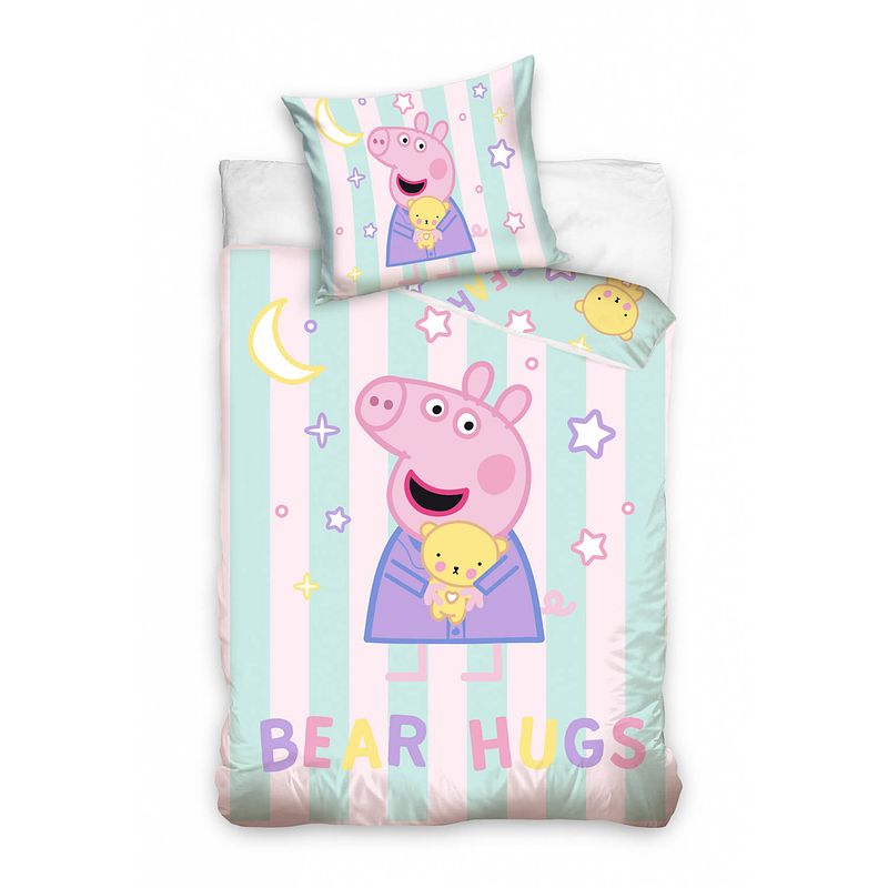 Foto van Carbotex dekbedovertrek peppa pig pyjama 140 x 200 cm