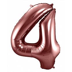 Foto van Folat folieballon cijfer 4 brons 86 cm