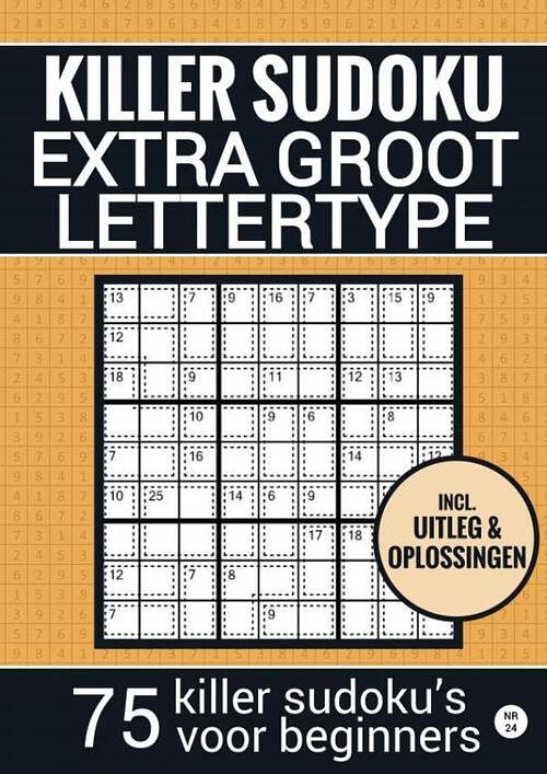 Foto van Puzzelboek voor ouderen, slechtzienden, opa, oma, senioren - nr.24 - makkelijke killer sudoku - grootletter type - sudoku puzzelboeken - paperback