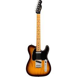 Foto van Fender american ultra luxe telecaster 2-color sunburst mn elektrische gitaar met koffer