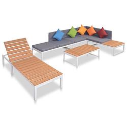 Foto van Infiori 5-delige loungeset met kussens aluminium en hkc