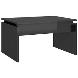 Foto van Vidaxl salontafel 68x50x38 cm spaanplaat hoogglans grijs