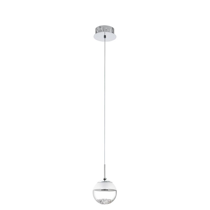 Foto van Eglo montefio 1 hanglamp - led - ø 14 cm - grijs/wit