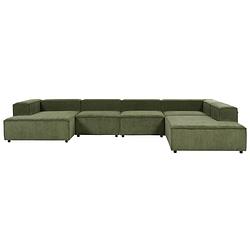 Foto van Beliani aprica - modulaire sofa-groen-corduroy