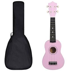 Foto van Vidaxl ukuleleset met tas voor kinderen sopraan 21's's roze