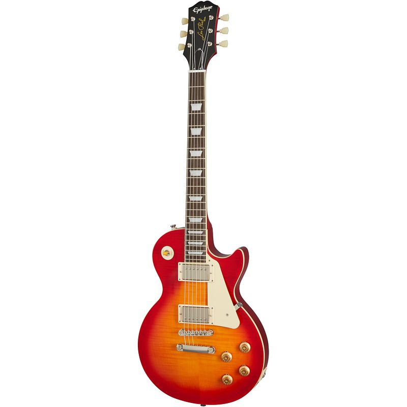 Foto van Epiphone 1959 les paul standard aged dark cherry burst elektrische gitaar met koffer