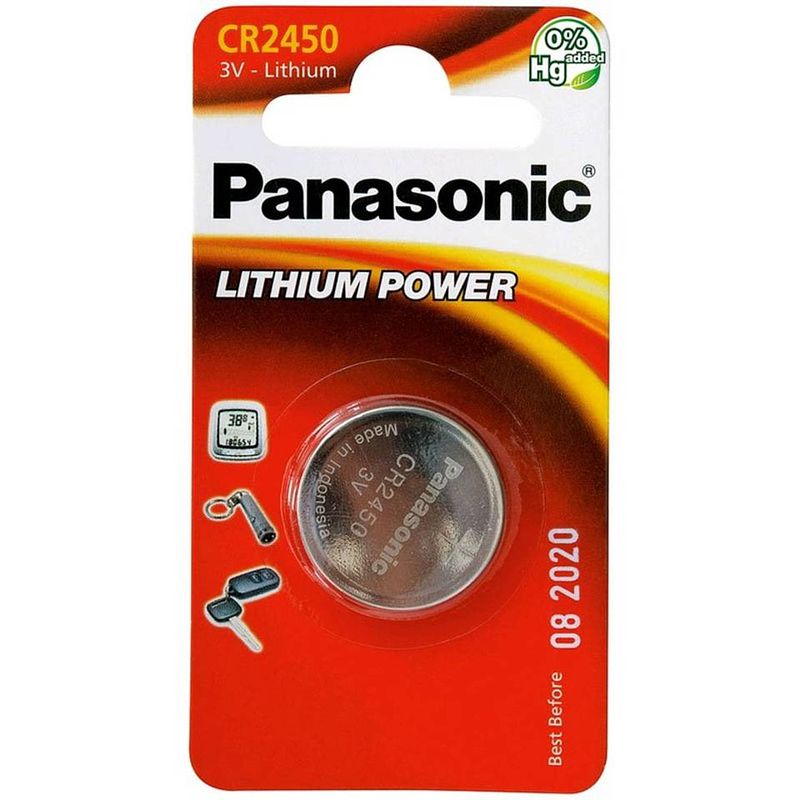 Foto van Panasonic cr2450 lithium knoopcel 3v blister