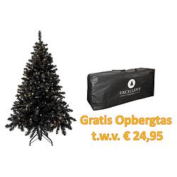 Foto van Kerstboom excellent trees® led stavanger black 180 cm met verlichting - nu met gratis opbergtas t.w.v. € 24.95