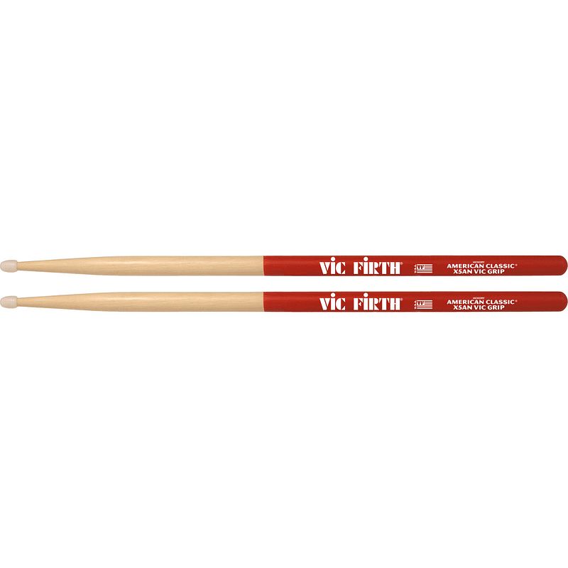 Foto van Vic firth american classic x5an vic grip drumstokken, nylon tip