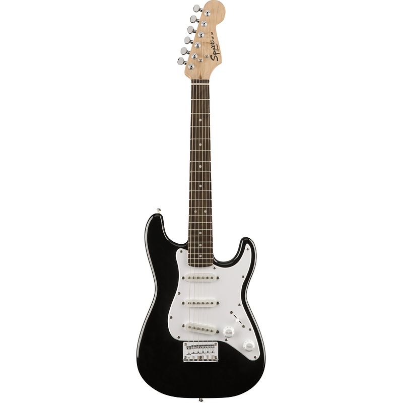 Foto van Squier mini strat black v2 reis/kindergitaar