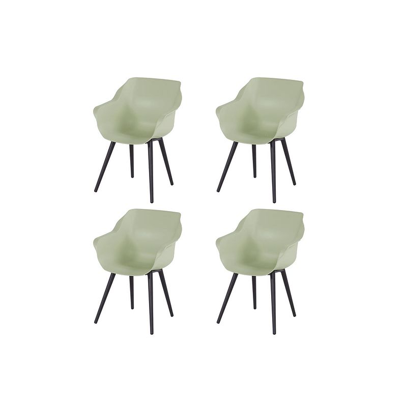 Foto van Hartman sophie studio dining armstoel - french green - set van 4