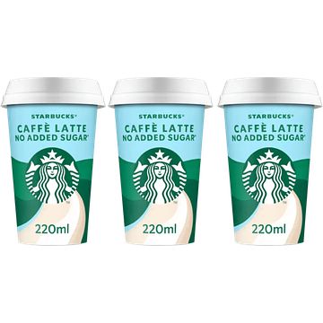 Foto van Starbucks® caffe latte no added sugar ijskoffie 3 x 220ml bij jumbo