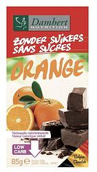 Foto van Damhert zonder suikers chocoladetablet puur orange
