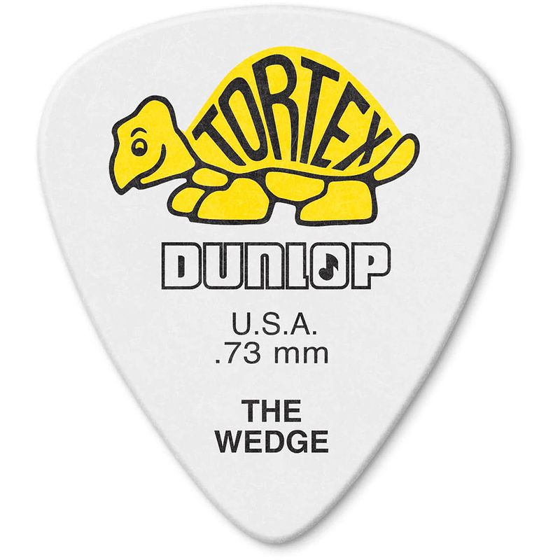 Foto van Dunlop 424p073 tortex wedge pick 0.73 mm plectrumset (12 stuks)