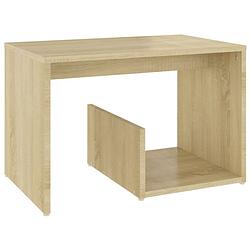 Foto van The living store woonkamertafel - sonoma eiken - 59 x 36 x 38 cm - praktisch en trendy