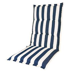 Foto van Kopu® mila navy - comfortabel tuinkussen met hoge rug - blauw/wit