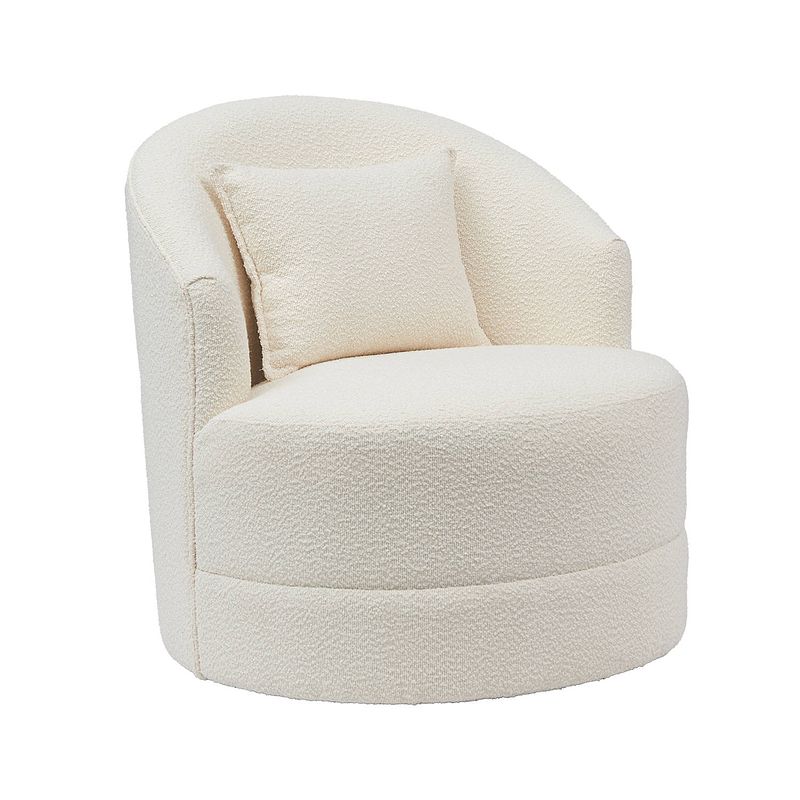 Foto van Giga meubel - fauteuil bouclé beige - zithoogte 44,5cm - 75x75x82cm
