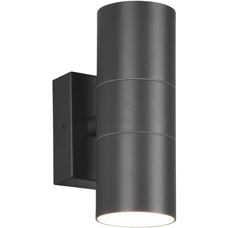 Foto van Led tuinverlichting - buitenlamp - trion lorida up and down - gu10 fitting - spatwaterdicht ip44 - rond - mat antraciet