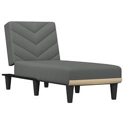 Foto van The living store verstelbare chaise longue - multifunctioneel - donkergrijs - 55x140x70cm - ademend materiaal - stevig