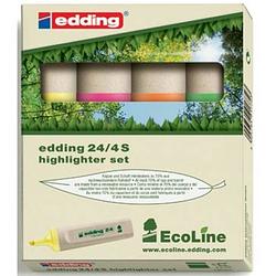 Foto van Edding markeerstift ecoline e-24 etui van 4 stuks in geassorteerde kleuren