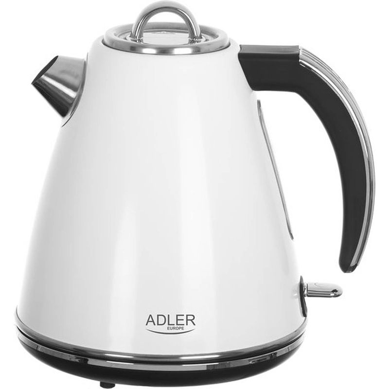 Foto van Adler ad 1343 - stalen waterkoker - 1.5 liter - strix - wit