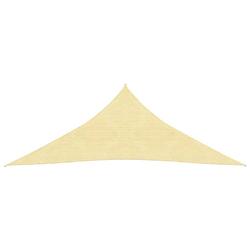 Foto van The living store schaduwdoek driehoekig hdpe 3x4x4m - beige uv-bescherming 90%