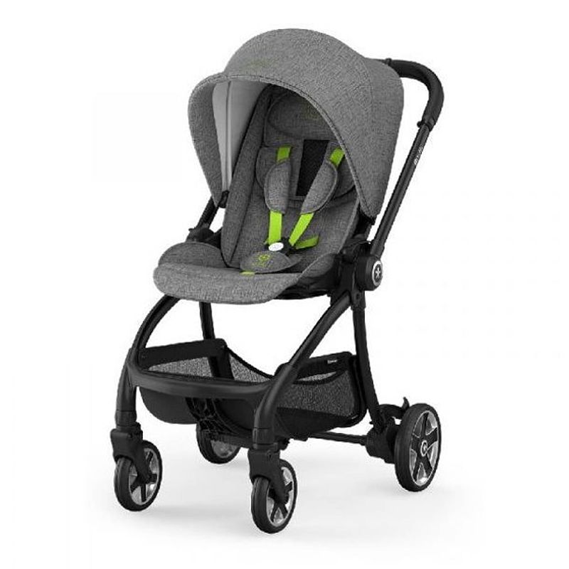 Foto van Kiddy kinderwagen evostar light 1 grey melange - super green