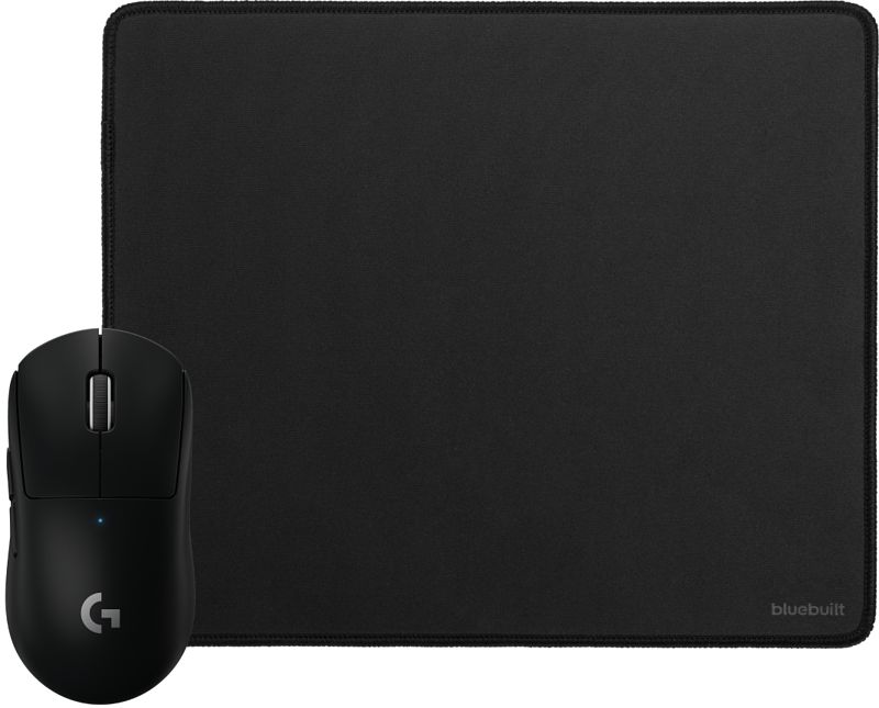 Foto van Product logitech pro x superlight gaming muis + bluebuilt gaming muismat l