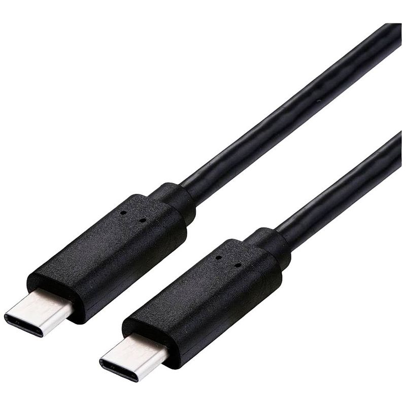 Foto van Value usb-c-kabel usb 4.0 usb-c stekker 0.80 m zwart afgeschermd 11999092