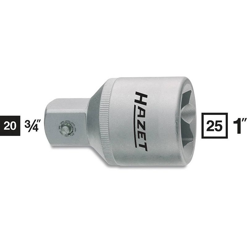 Foto van Hazet hazet 1158-2 dopsleuteladapter aandrijving 1 (25 mm) uitvoering 3/4 (20 mm) 70 mm 1 stuk(s)