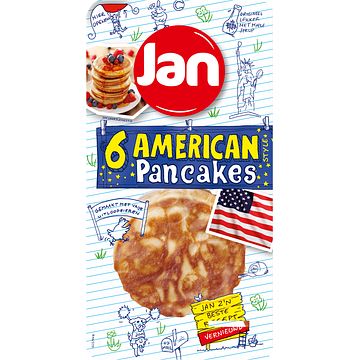 Foto van Pannenkoeken, poffertjes of pancakes 2 verpakkingen a 100810 gram m.u.v. jan poffertjes 12 stuks | jan american pancakes 6 stuks 300g aanbieding bij jumbo