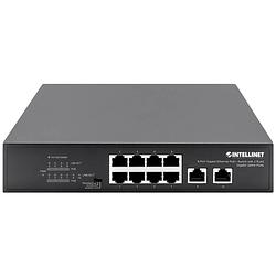 Foto van Intellinet 8-port gigabit ethernet poe+ switch mit 2 rj45 gigabit uplink-ports 120w netwerk switch 10 / 100 / 1000 mbit/s ieee 802.3af (15.4 w), ieee 802.3at