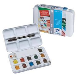 Foto van Van gogh aquarelverf, pocket box met 12 halve napjes