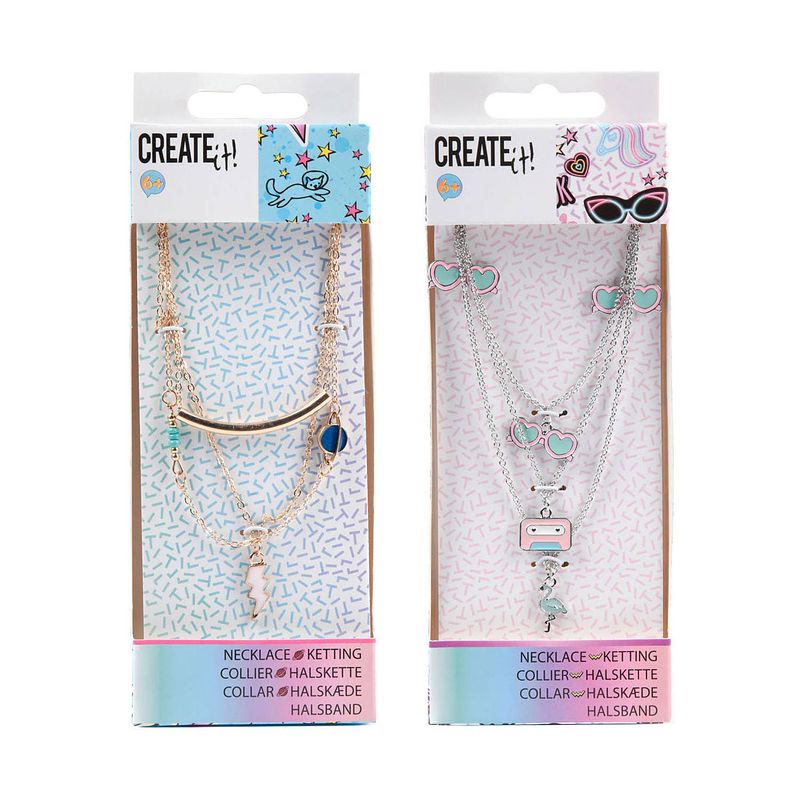 Foto van Create it! ketting 3-laags bedeltjes