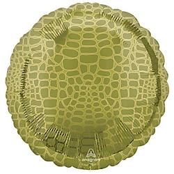 Foto van Anagram folieballon alligator print 43 cm groen