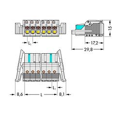 Foto van Wago 2721-112/037-000 female behuizing-kabel 2721 totaal aantal polen: 12 rastermaat: 5 mm 25 stuk(s)