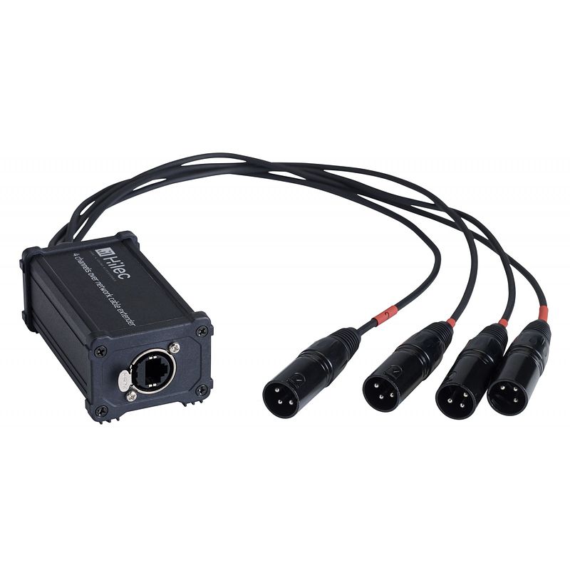 Foto van Hilec boxrj4xm3 rj45 / xlr3m adapterdoos voor audio of dmx signaal