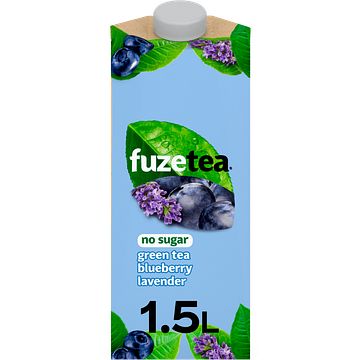 Foto van Fuzetea no sugar green tea blueberry lavender 1, 5l bij jumbo