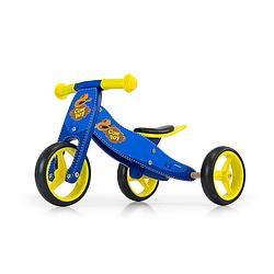 Foto van Milly mally loopfiets met 3 wielen 2-in-1 loopfiets jake cowboy jongens blauw