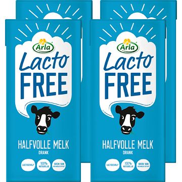 Foto van Arla lactofree houdbare halfvolle melk 4 x 1l bij jumbo