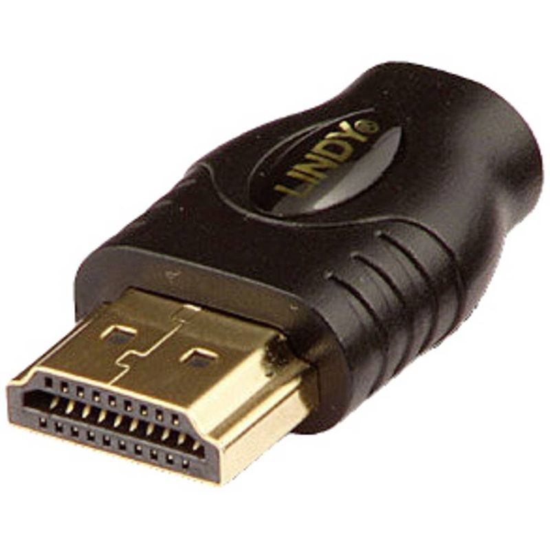 Foto van Lindy 41083 hdmi adapter [1x hdmi-stekker - 1x hdmi-bus d micro] zwart high speed hdmi