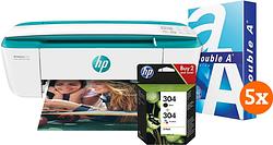 Foto van Hp deskjet 3762 + 1 set extra inkt + 2500 vellen a4 papier