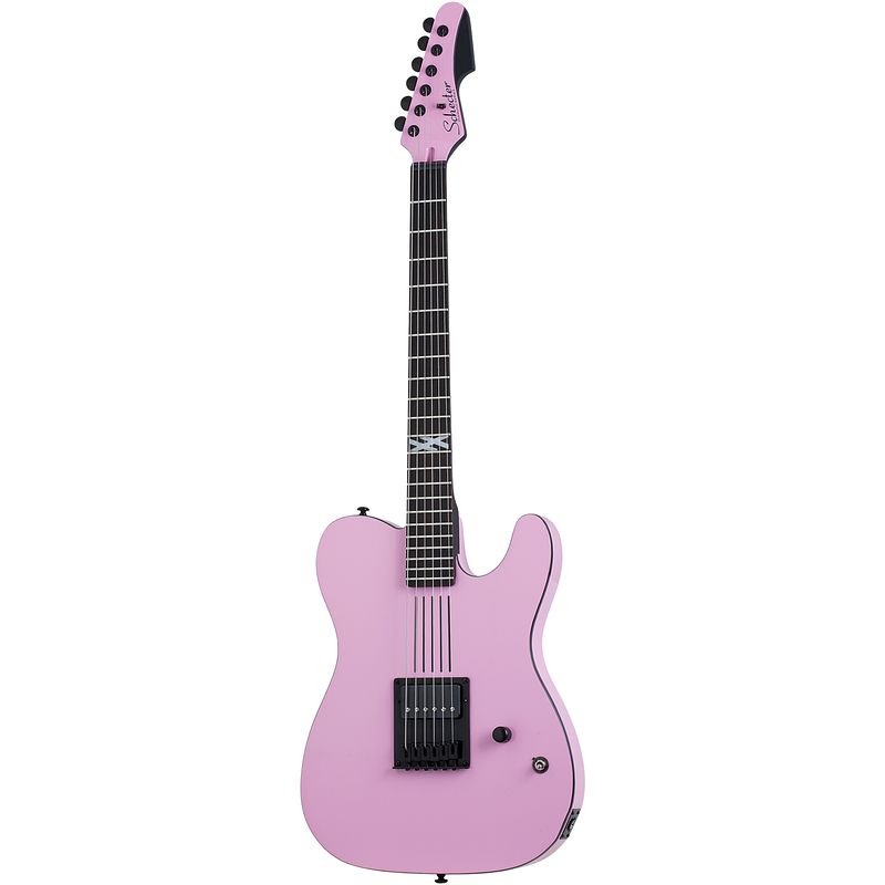 Foto van Schecter machine gun kelly signature pt downfall pink elektrische gitaar