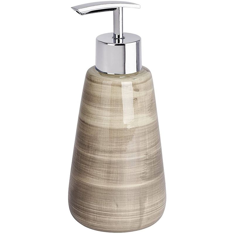 Foto van Wenko zeepdispenser pottery 360 ml keramiek beige