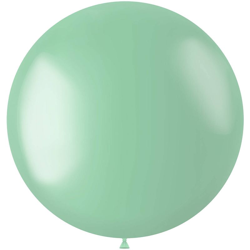 Foto van Folat ballon metallic 78 cm latex mintgroen