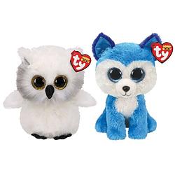 Foto van Ty - knuffel - beanie buddy - austin owl & prince husky