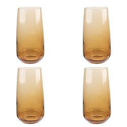 Foto van Haes deco - waterglas, drinkglas set van 4 glazen - inhoud glas 430 ml / ø 6x14 cm