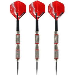 Foto van 1x set van 3 dartpijlen blackjack brass red 23 grams - dartpijlen