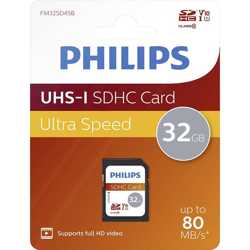 Foto van Philips sdhc-kaart 32 gb class 10