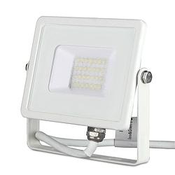 Foto van V-tac vt-20-w-n witte led schijnwerpers - samsung - ip65 - 20w - 1510 lumen - 3000k - 5 jaar